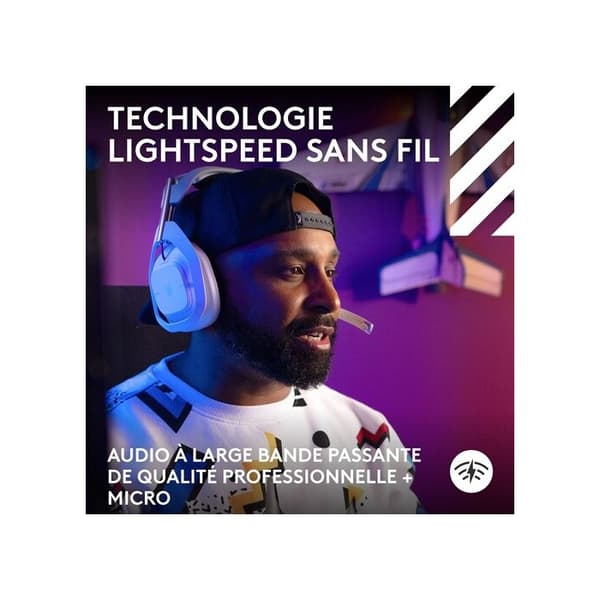 Trådlöst gaming-headset - Logitech - A50 LIGHTSPEED - PRO-G GRAPHENE - Växling mellan 3 system - USB-C