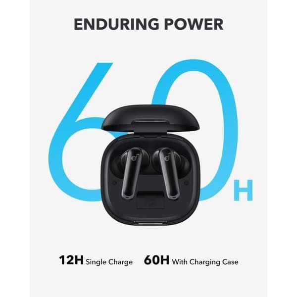 Bluetooth-hörlurar - Anker - P40i - Anpassningsbar brusreducering - 60 timmars batteritid - IPX5