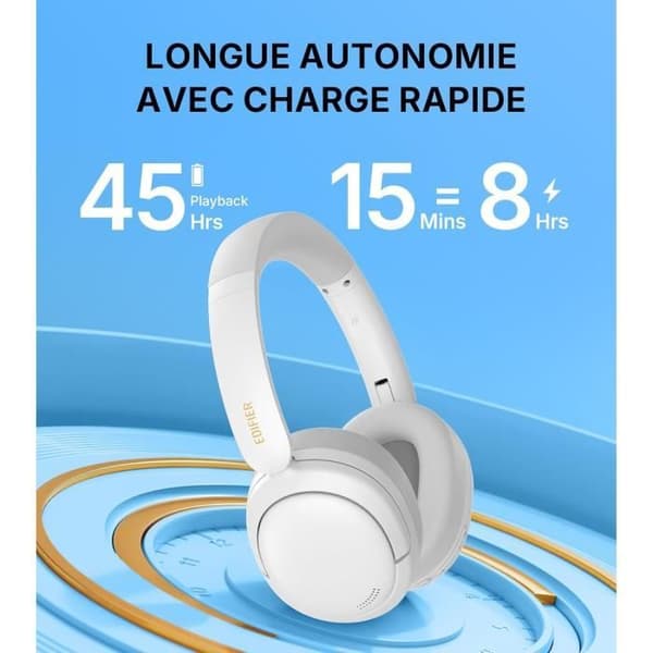 Trådlös Bluetooth-hörlur Edifier W800BT SE - Vit
