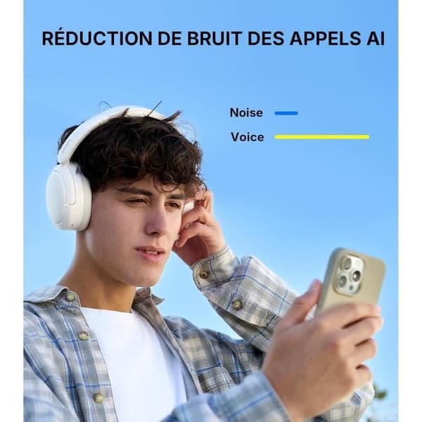 Trådlös Bluetooth-hörlur Edifier W800BT SE - Vit