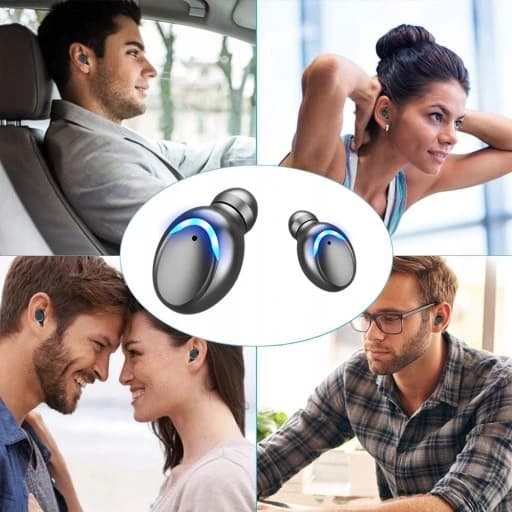 TRÅDLØSE BLUETOOTH 5.1 HOVEDTELEFONER + POWERBANK