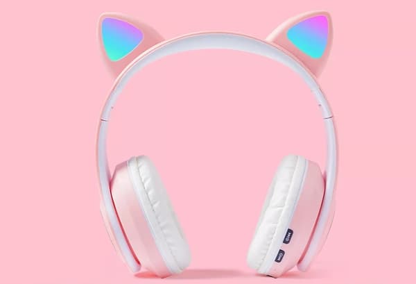 LED CAT EAR HØRETELEFONER IDEALE TIL EN GAVE TIL ET BØRN
