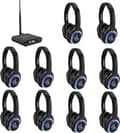 Miniatyrbild 1 av 6: Retekess TA004 Trådlösa Hörlurar för TV, Silent Disco Hörlursset, 3 kanaler, 200M, 10 Hörlurar, Silent Disco Startpaket