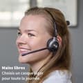 Miniatyrbild 2 av 4: Trådat headset GEQUDIO WA9003 kompatibelt med telefoner GX3 GX5 Mitel Aastra Fanvil PolyPolycom och Gigaset med RJ-kontakt.