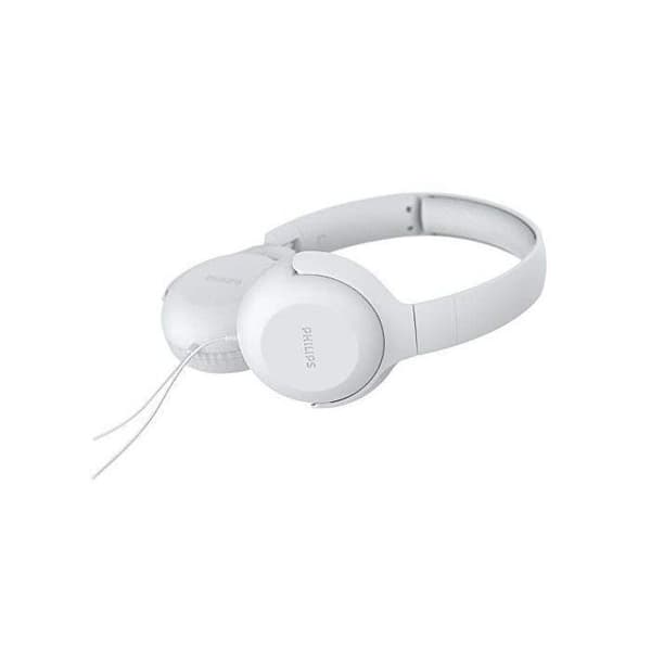 Philips UH201WT/00-hörlurar - Vita, On-ear, hopfällbara, 32 mm, 1,2 m
