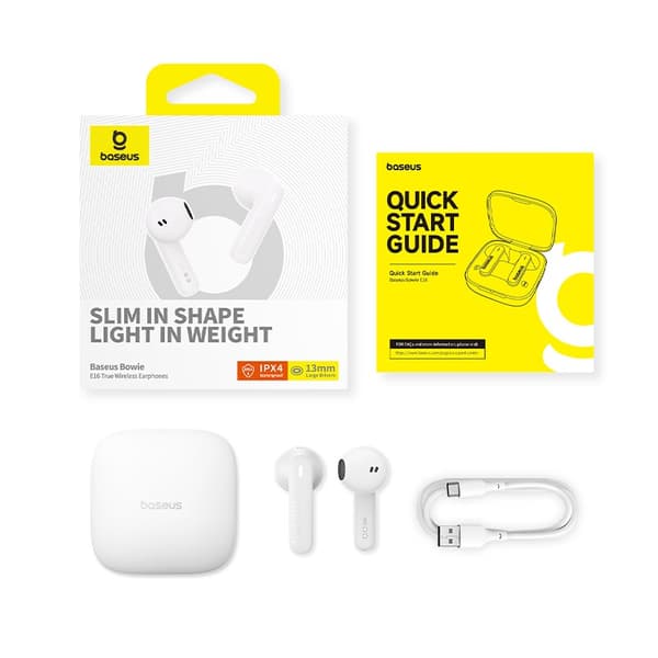 Baseus Bowie E16 Headset True Wireless Earphones In-ear Calls/Music USB Type-C Bluetooth Vit