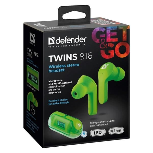 Bluetooth-kuulokkeet TWINS 916 GREEN
