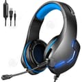 Miniatyrbild 1 av 4: INN Bullerreducerande hörlurar 3,5 mm bärbara gaming hörlurar med lång batteritid snygg belysning gamer headset