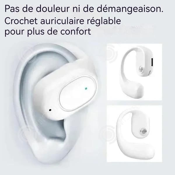 INN Bone Conduction Hörlurar 5.3 Bluetooth 11 timmars speltid Hörlurar Typ-C Laddning Enkelsidiga hörlurar