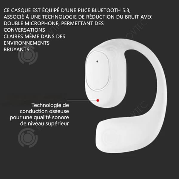 INN Bone Conduction Hörlurar 5.3 Bluetooth 11 timmars speltid Hörlurar Typ-C Laddning Enkelsidiga hörlurar