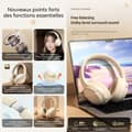 Miniatyrbild 3 av 4: INN Högkvalitativa trådlösa Bluetooth-hörlurar med aktiv brusreducering Lätta, hopfällbara headset för enkel portabilitet