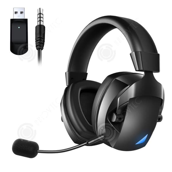 INN Wired Gaming Headset Svart 2.4G Gaming Headset för PS5 PC PS4 Stereo med löstagbar brusreducerande mikrofon Hörlurar E-sport