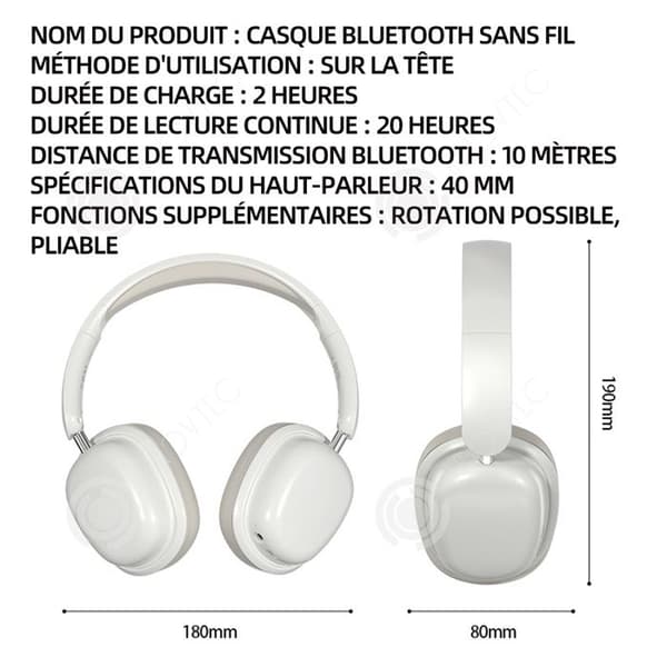 INN Trådlösa Bluetooth-hörlurar 20 timmar 5.3 Upp till batteritid Snabbladdning Ren bas Ljudkvalitet