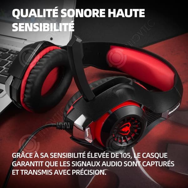 INN Gamingheadset 15hz-20khz lätt och bekvämt speltillbehör trådbundet gamingheadset med mikrofon kompatibelt med flera plattformar
