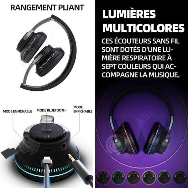 INN Trådlöst bluetooth-headset 24 timmars batteritid 5.1 bluetooth upp till snabbladdning ren basljudkvalitet