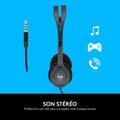 Miniatyrbild 2 av 6: LOGITECH - Wired Stereo H111 Headset - Grå
