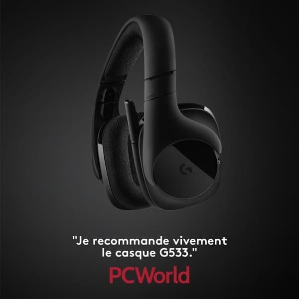 LOGITECH G - G533 Trådlöst PC Gaming Headset - Svart