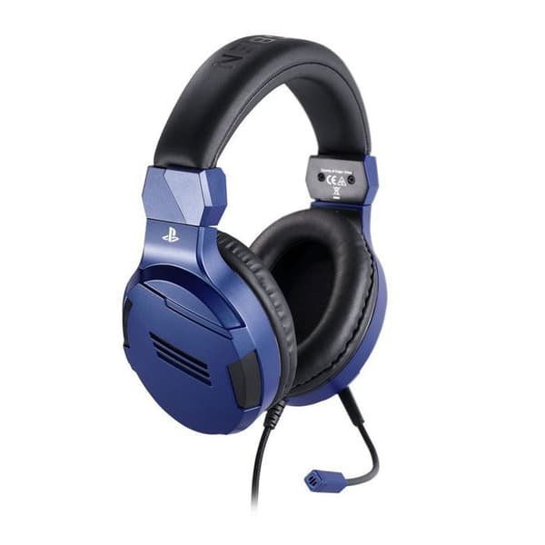 Spelheadset med kabel och mikrofon för PS4, PC, Mac och mobiler - Blå - Circumaural - Volymjustering