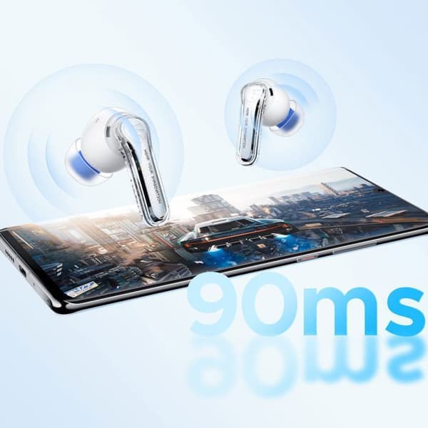 Trådlösa hörlurar - SoundPEATS - Klar - Bluetooth 5.3 - 40H Batteritid - IPX4 Vattentät