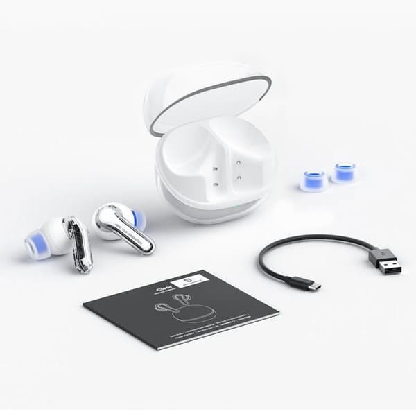 Trådlösa hörlurar - SoundPEATS - Klar - Bluetooth 5.3 - 40H Batteritid - IPX4 Vattentät
