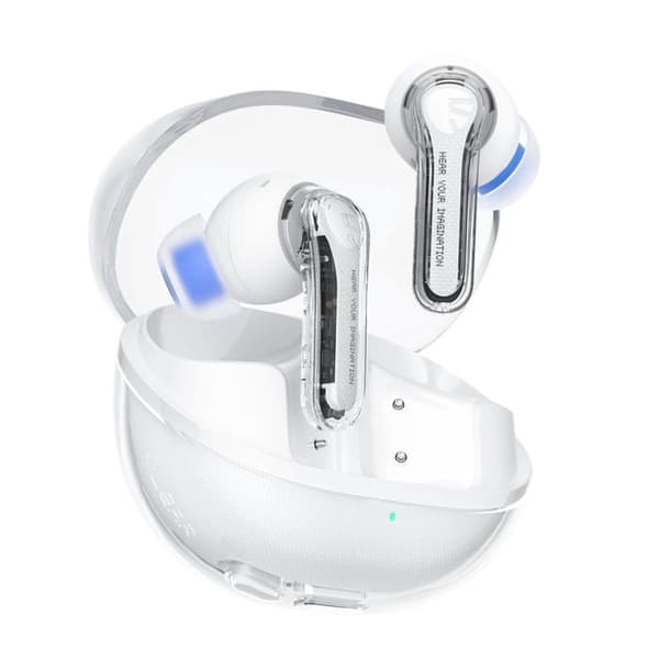 Trådlösa hörlurar - SoundPEATS - Klar - Bluetooth 5.3 - 40H Batteritid - IPX4 Vattentät