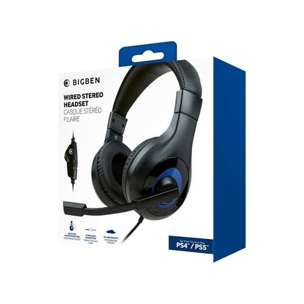 Stereo headset - Ospecificerad - PS4/PS5 - Trådbunden - Allriktad mikrofon - Överörat