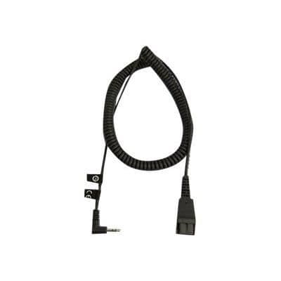 Jabra Quick Disconnect (QD) till 2,5 mm Jack Coiled Kabel, 2 meter