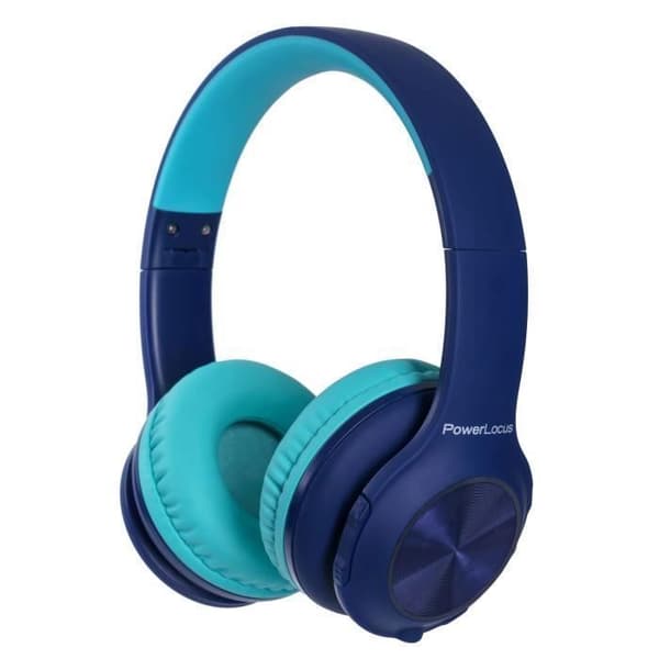 Trådlösa Bluetooth-hörlurar, PowerLocus PLED ljudhörlurar för barn - Blå