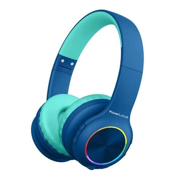 Trådlösa Bluetooth-hörlurar, PowerLocus PLED ljudhörlurar för barn - Blå