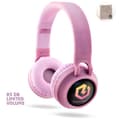 Miniatyrbild 1 av 4: PowerLocus Buddy Hörlurar trådlösa Supra aural för Barn - Bluetooth, Micro SD, LED-lampor - Rosa