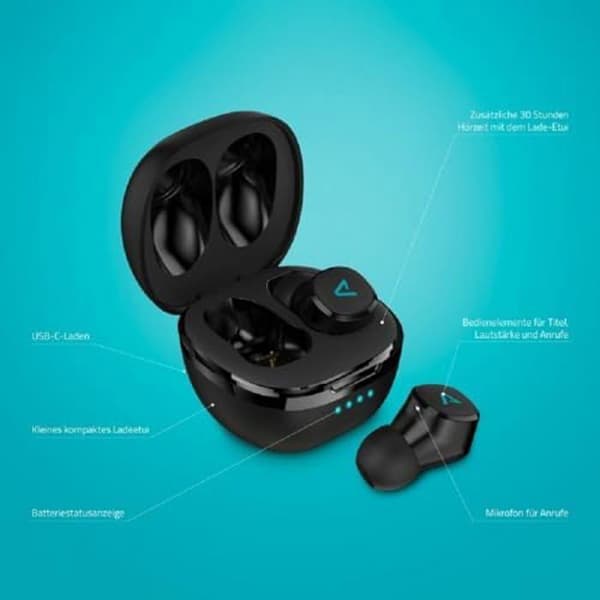 In-ear hörlurar - LAMAX - Dots2 Play - True Wireless BT 5.1 - 37 timmars batteritid - USB-C
