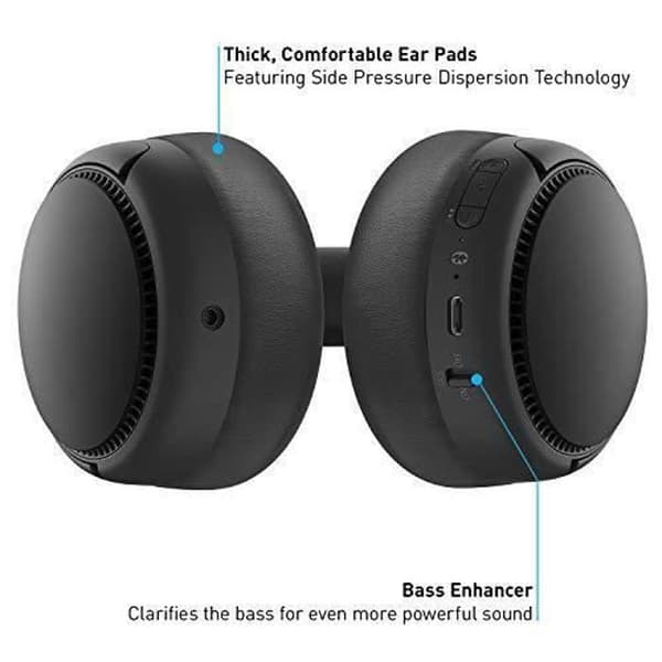 Panasonic hörlurar RB-M300BE-C I HP 40mm basförstärkare Akustisk baskontroll Bluetooth Autonomi: 50h Snabbladdning