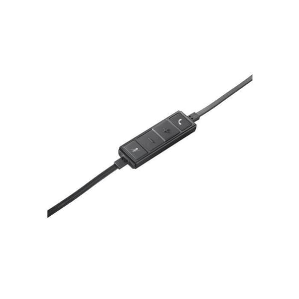 Logitech USB H650e Mono Headset - Kabelansluten med snabb åtkomstkontroll och flexibel mikrofonbom