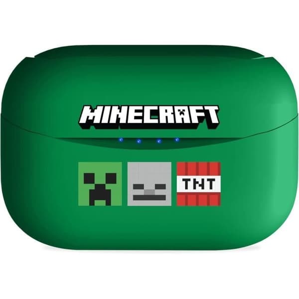 Trådlösa hörlurar - OTL Technologies - Minecraft - Bluetooth V5.3 - In-ear - Grön/Vit