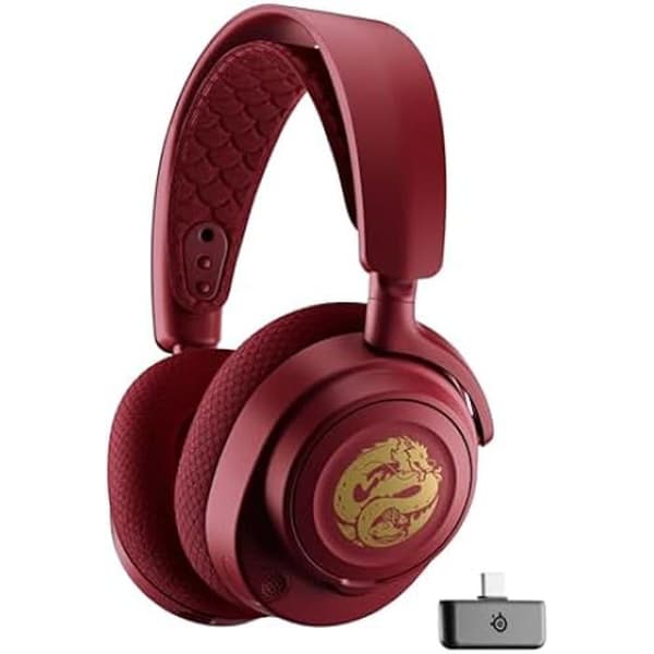 Trådlös hörlur - STEELSERIES - Arctis Nova 7 - Dragon Edition - 360° surroundljud - Dual Wireless 2,4 GHz