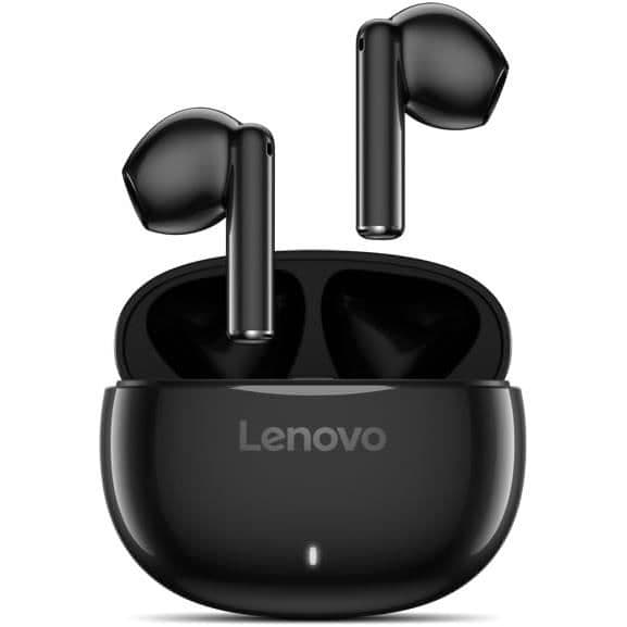 Lenovo E310 Trådlösa Stereoheadset - Bluetooth 5.3 ENC - 13 mm Högtalare - Svart