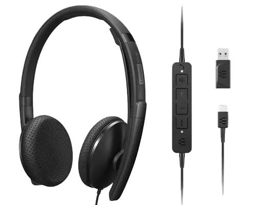 Lenovo 4XD1M45626 kuulokkeet/kuulokkeet langallinen pääpanta USB Type-C musta