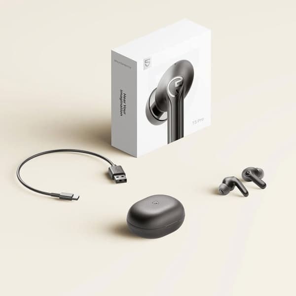 Trådlösa hörlurar - Soundpeats - T3 Pro - Bluetooth 5.4 - 28 timmars batteri - IPX4 vattentålig