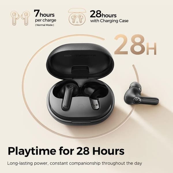 Trådlösa hörlurar - Soundpeats - T3 Pro - Bluetooth 5.4 - 28 timmars batteri - IPX4 vattentålig