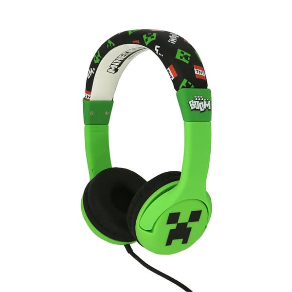 Hodetelefon Minecraft Creeper On-Ear 85dB Kablet