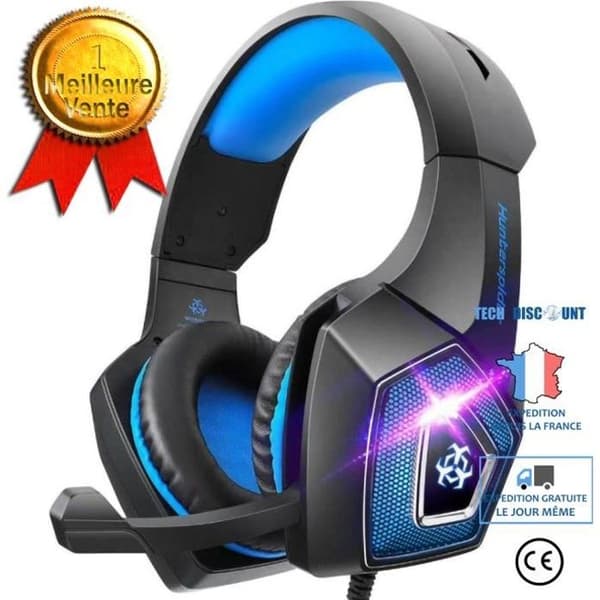 Gaming Headset - TD® - PS4 - Brusreducerande mikrofon - Surroundljud - LED