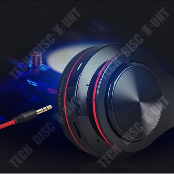 TD® Kuiyin KY-b7 nya 5.0 riktiga färger sportkort huvudmonterad radio hopfällbar stereo trådlöst bluetooth headset rött