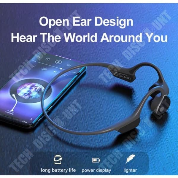 TD® Bone Conduction Bluetooth-hörlurar Trådlösa Bluetooth 5.0-hörlurar Icke-i-örat hörlurar