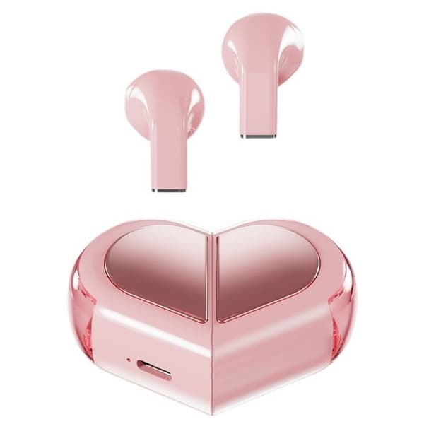 Zen trådlösa Bluetooth-stereo hörlurar 5.3 med HD-ljud, kompakta och anpassade för kvinnor, hörlurarnas skal kan förändras i form.