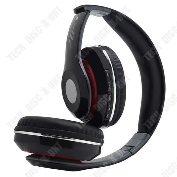 TD® 4 IN 1 Multifunktion Trådlösa Bluetooth-hörlurar Stereohörlurar Sportmusik Radio MP3-insats Micro SD-TF-FM-kort -Svart