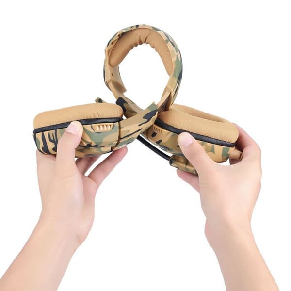 Spelheadset - TD® - On-Ear - Brusreducerande - Kabelanslutet - Justerbar mikrofon