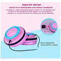 Miniatyrbild 4 av 4: TD® Kabelanslutna ljudhörlurar Kawaii Child Gaming Noise Cancelling Luminous Cat Ear Music Telefon Vikbara kraftfulla hörsnäckor