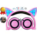 Miniatyrbild 1 av 4: TD® Kabelanslutna ljudhörlurar Kawaii Child Gaming Noise Cancelling Luminous Cat Ear Music Telefon Vikbara kraftfulla hörsnäckor