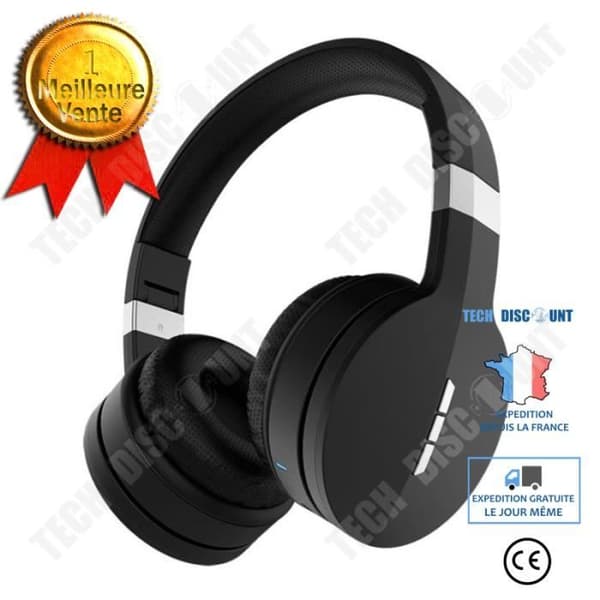 TD® trådlösa Bluetooth 5.0 hopfällbara stereohörlurar