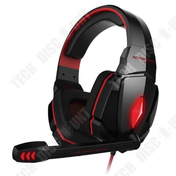 TD® Gaming Headset med hög ljudkvalitet, mikrofon och volymkontroll - lätt och hållbart